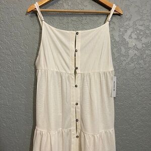 Hurley Solid Tiered Button Down Sundress